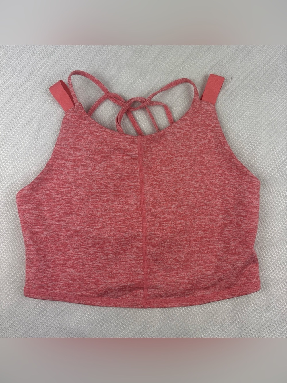 Free People Movement High Neck Sports Bra Womens Small Pink Criss-Cross Back